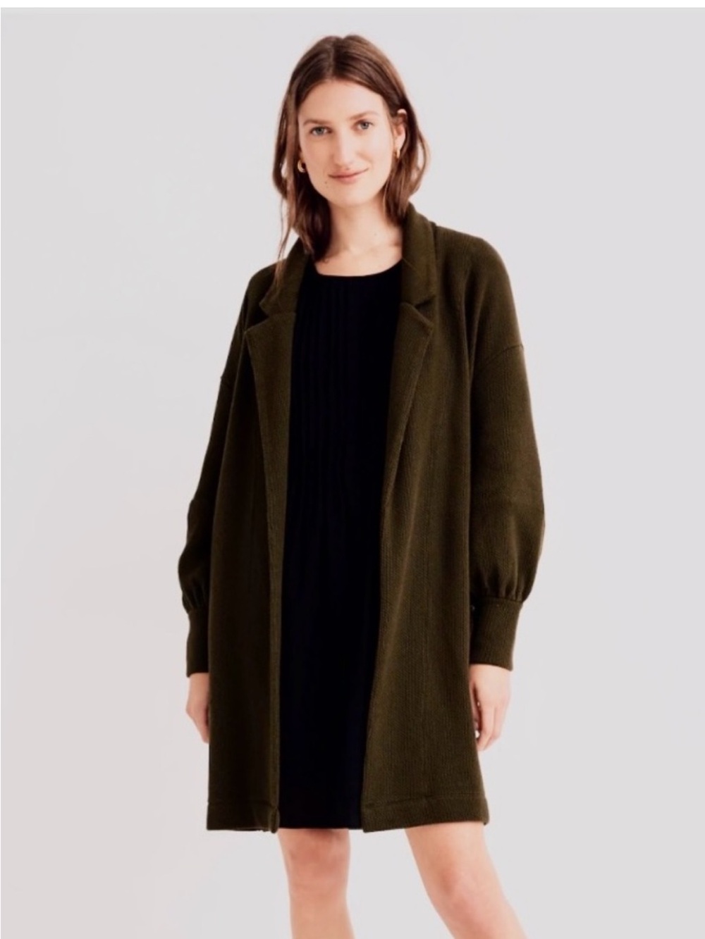 Madewell Piqué Relaxed Cardigan | Size Small